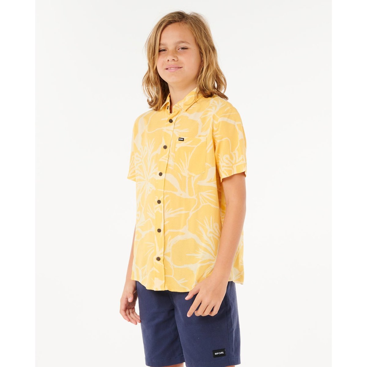 Chemise à manches courtes Artist of The SEARCH COSY Welsh enfant kaki clair, RIP CURL