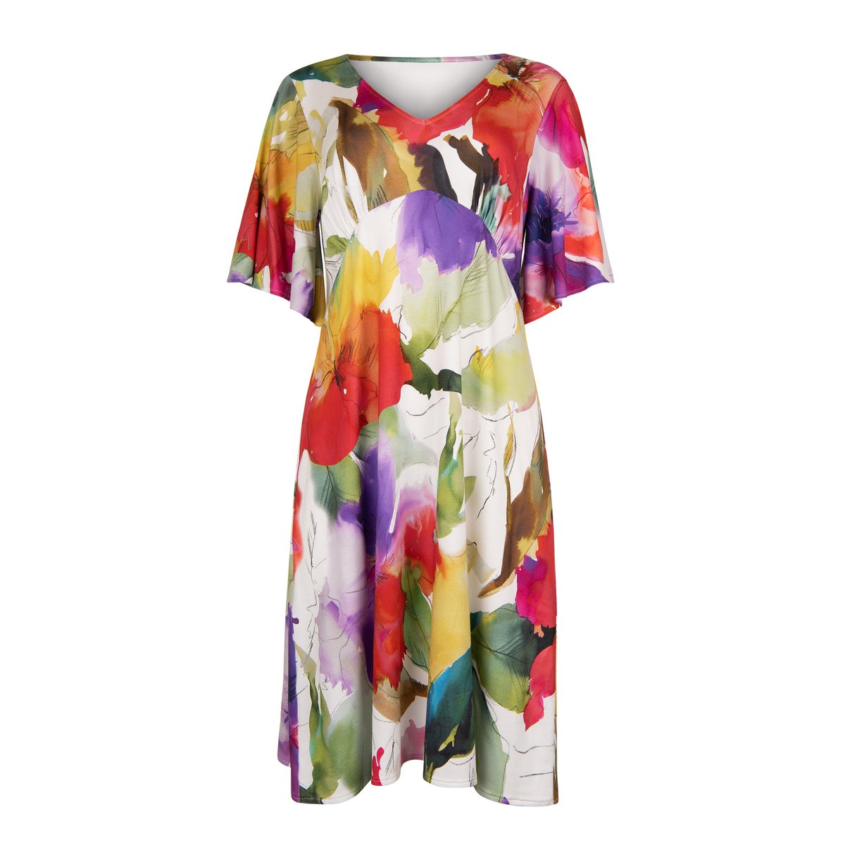 Robe estivale manches courtes ROMA blanc, LISCA