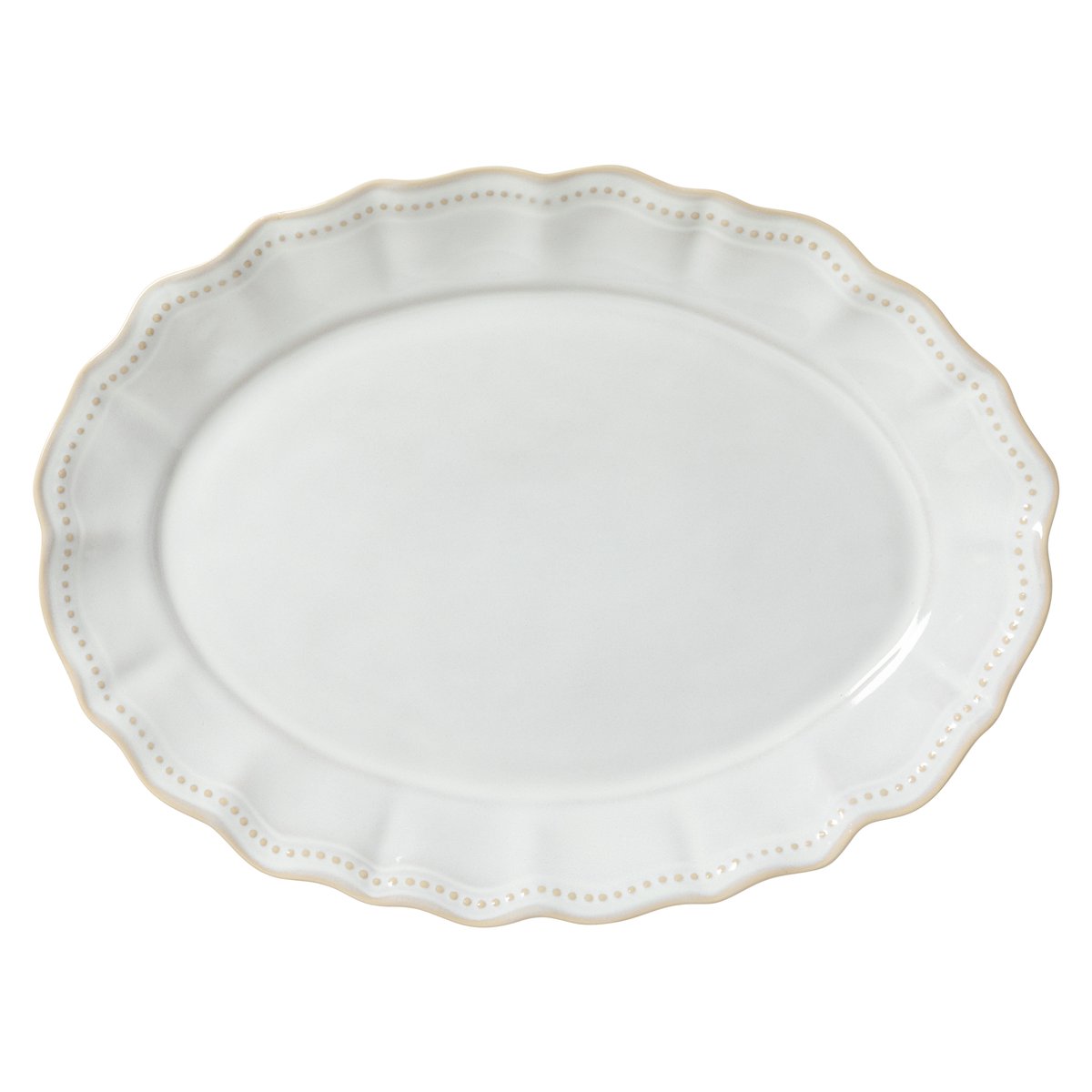 Plat Ovale de Service Almara pearl white, COSTA NOVA
