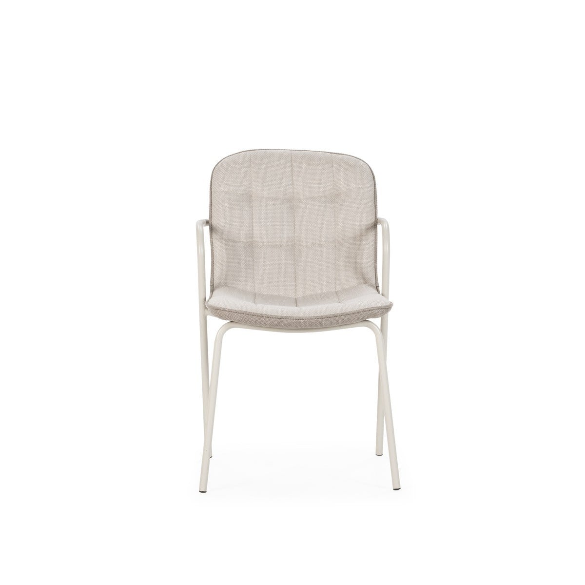 Chaises lot de 4 en métal - ZÉLIE beige, CALICOSY