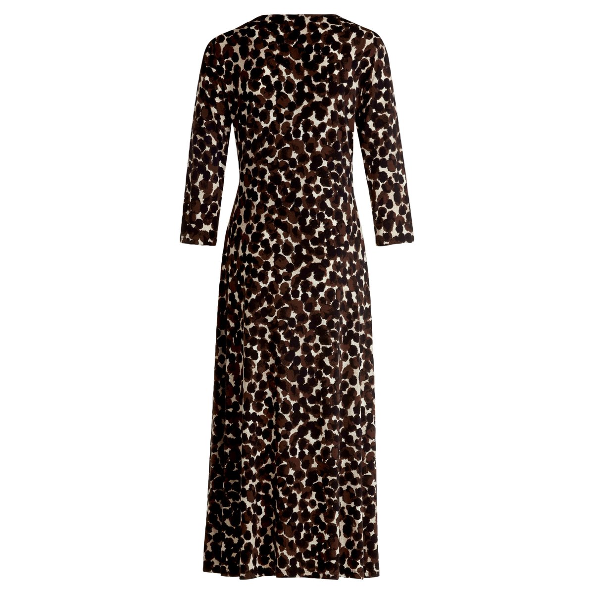 Robe longueur midi à fronce marron/beige, BETTY BARCLAY