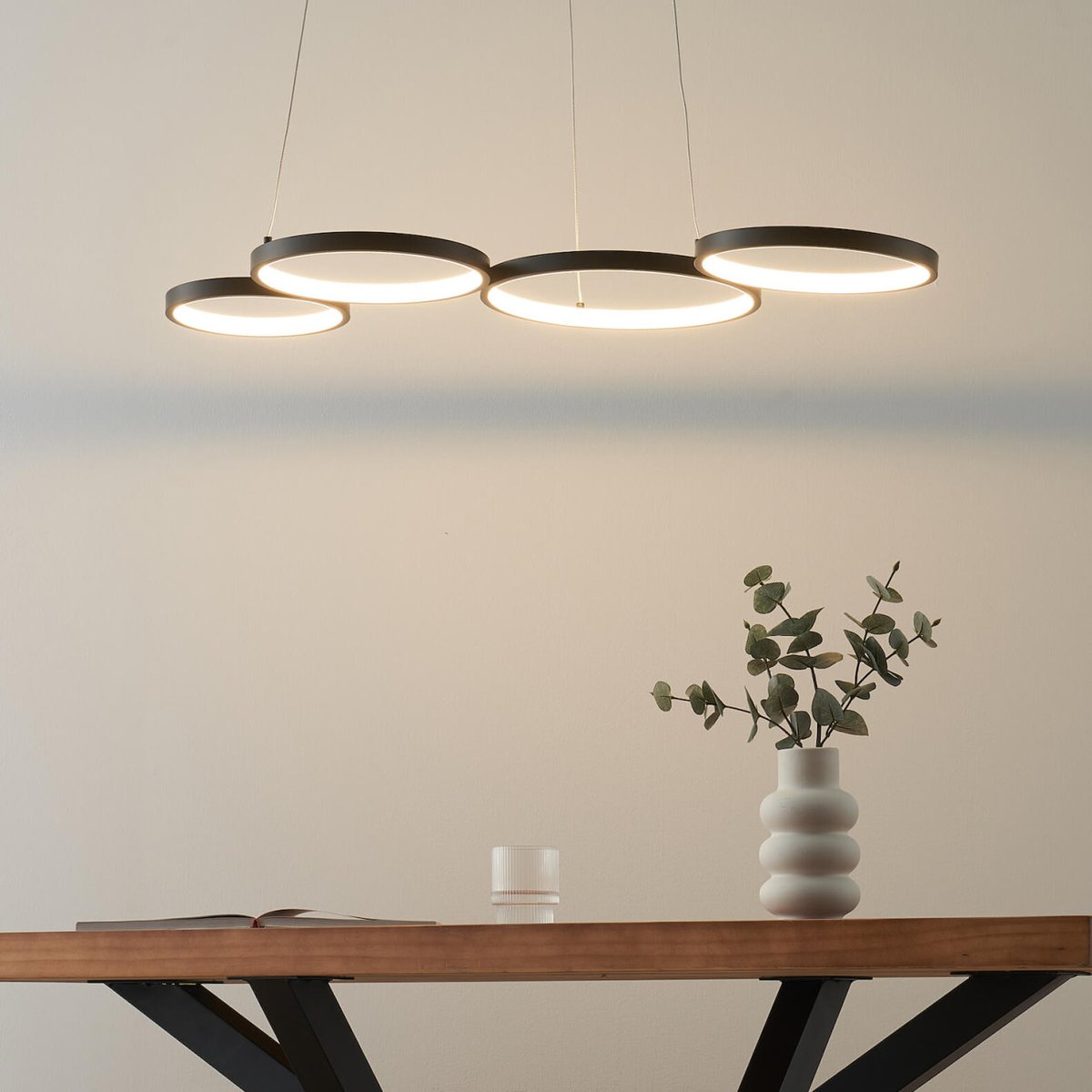 Grande suspension LED ultra design - NEWTON noir, KOSILUM