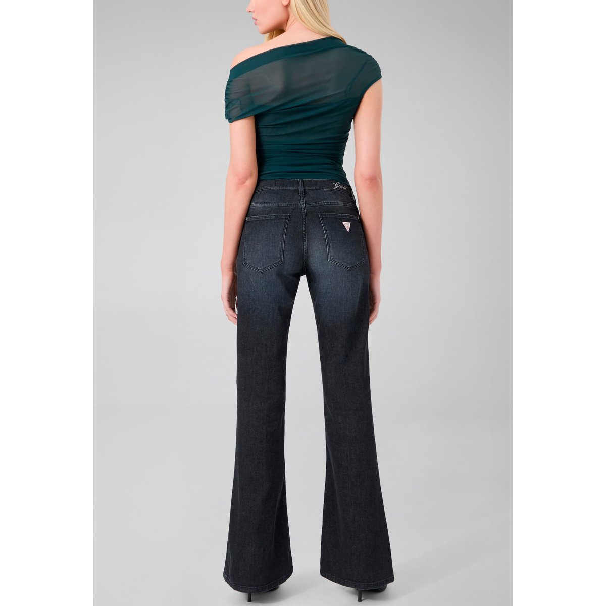 La B Jean Taille Basse noir, GUESS