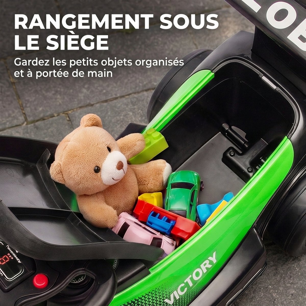 Voiture à glisse pour enfants PP Vert vert et noir, AIYAPLAY