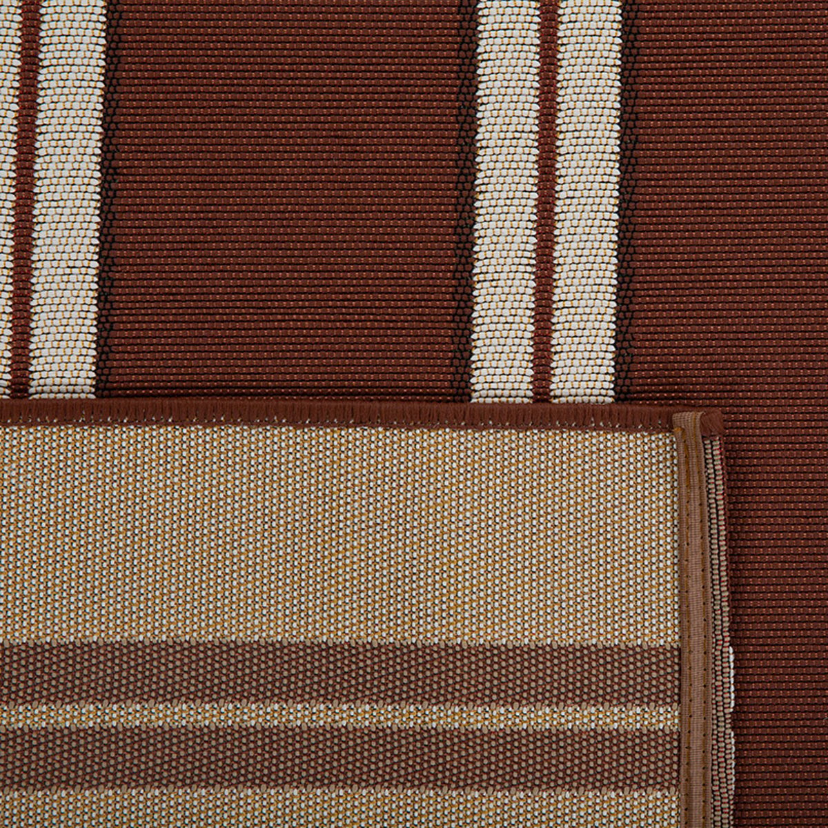 Tapis extérieur à rayures marron LIDO marron, NAZAR RUGS