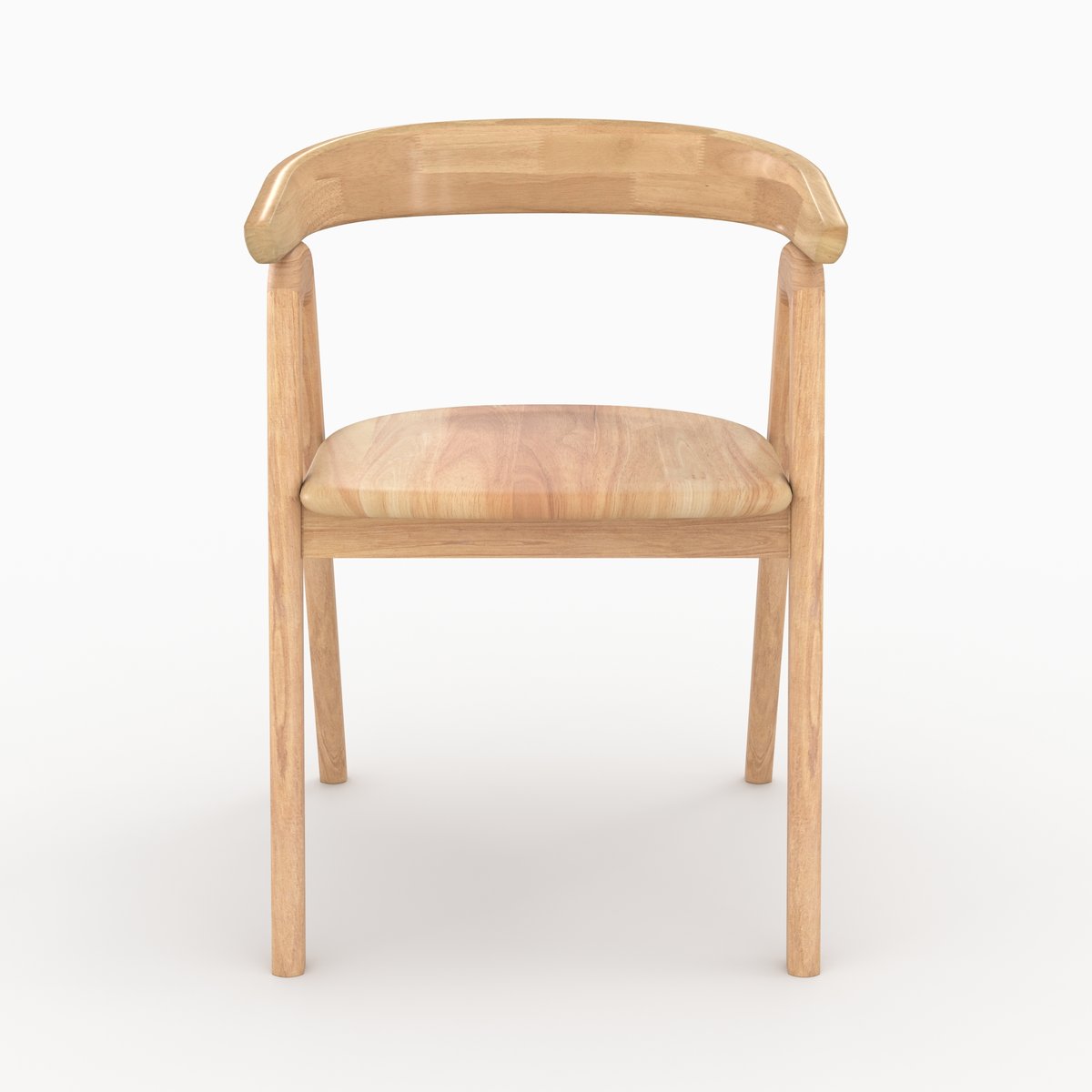 Chaise en bois d'hévéa - HAWA marron clair, MAISON PAVANE