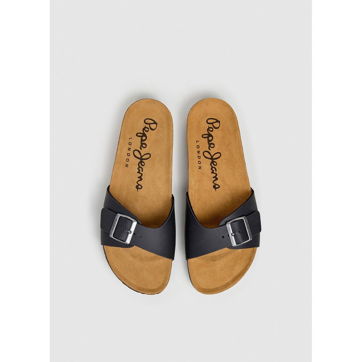 Chinelos com tira simples Bio Single Kansas preto , PEPE JEANS