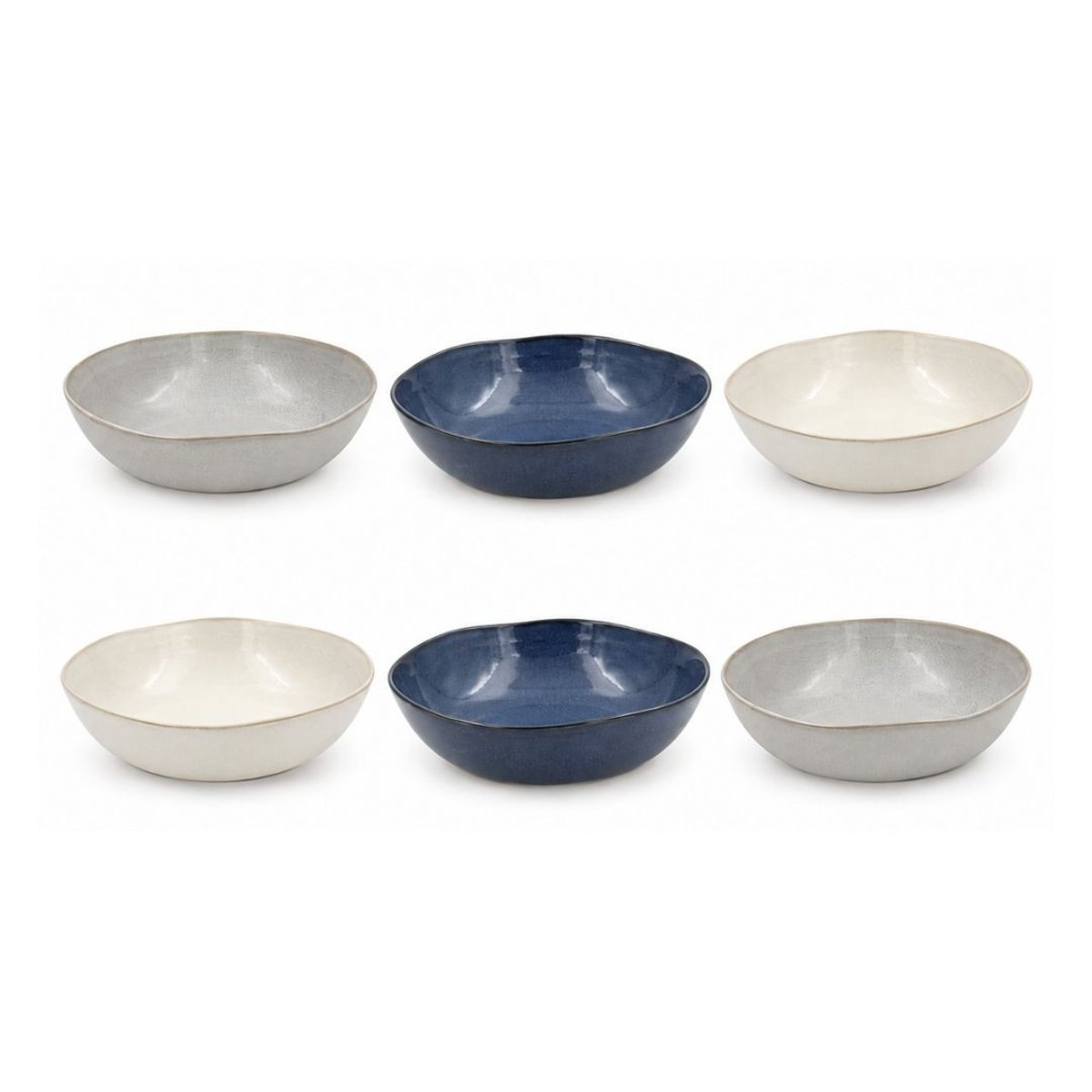 Lot de 6 assiettes creuses, OIA bleu, ARTIME