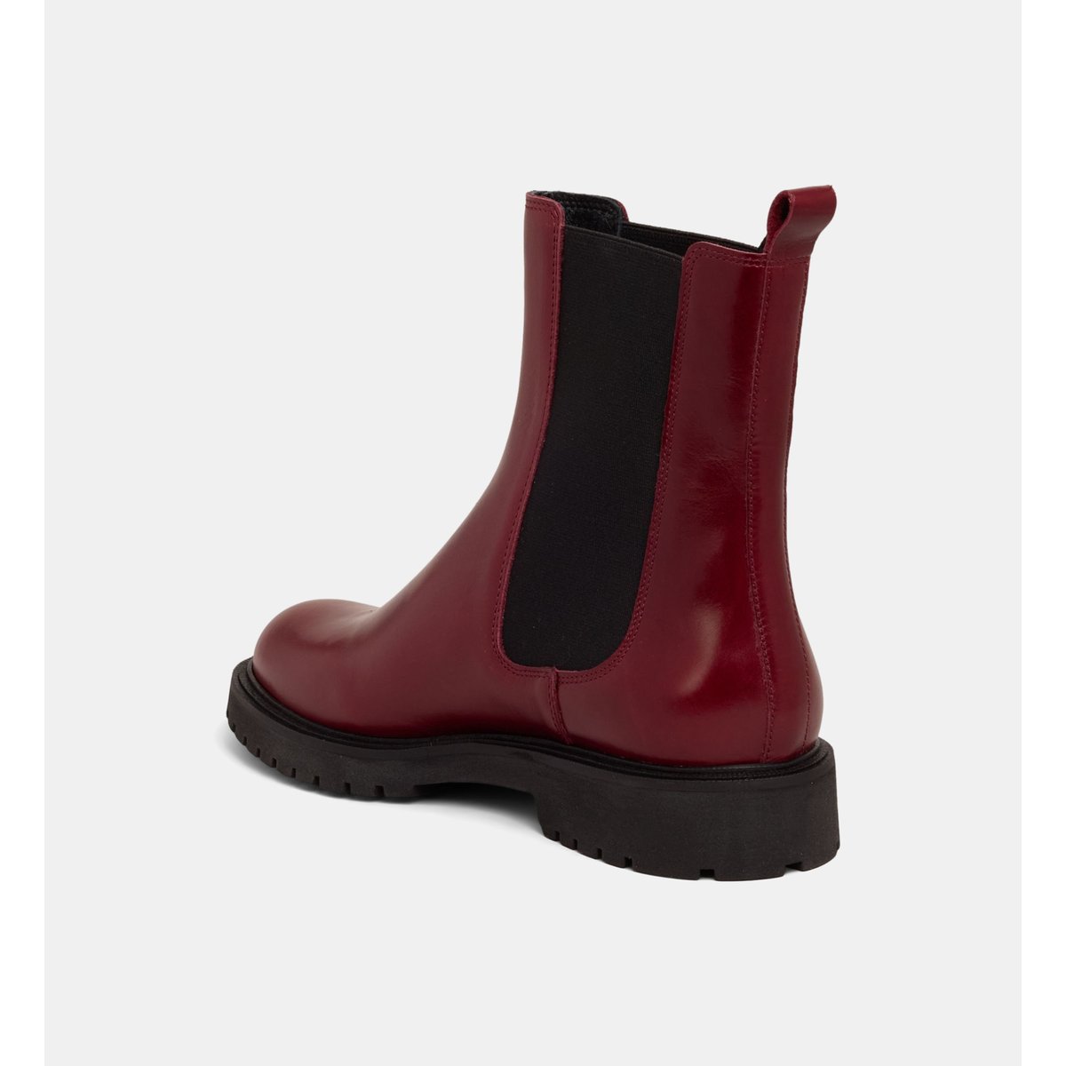 Boots chelsea plates arielle cuir bordeaux, GALERIES LAFAYETTE