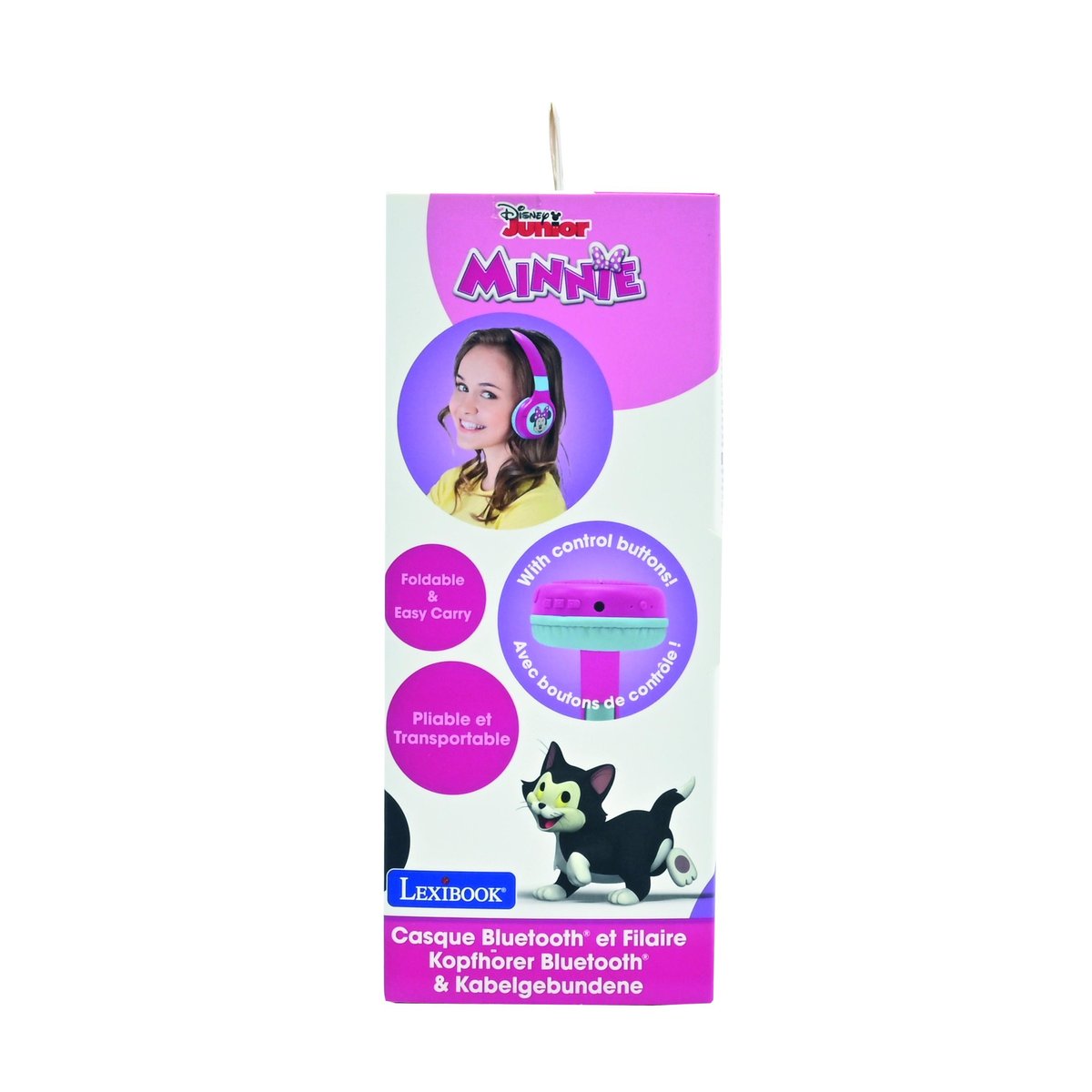 Casque 2 en 1 Bluetooth® et Filaire confortable et pliable Minnie Mouse rose, LEXIBOOK
