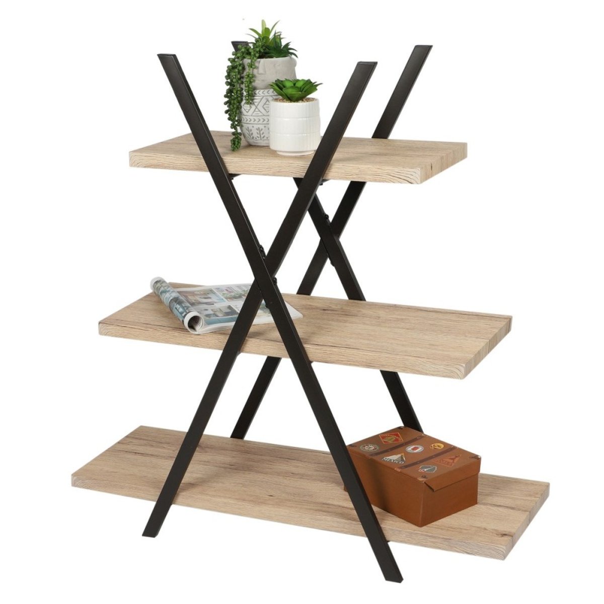 Etagère pyramide 3 étages DOCK noir, DECORATIE