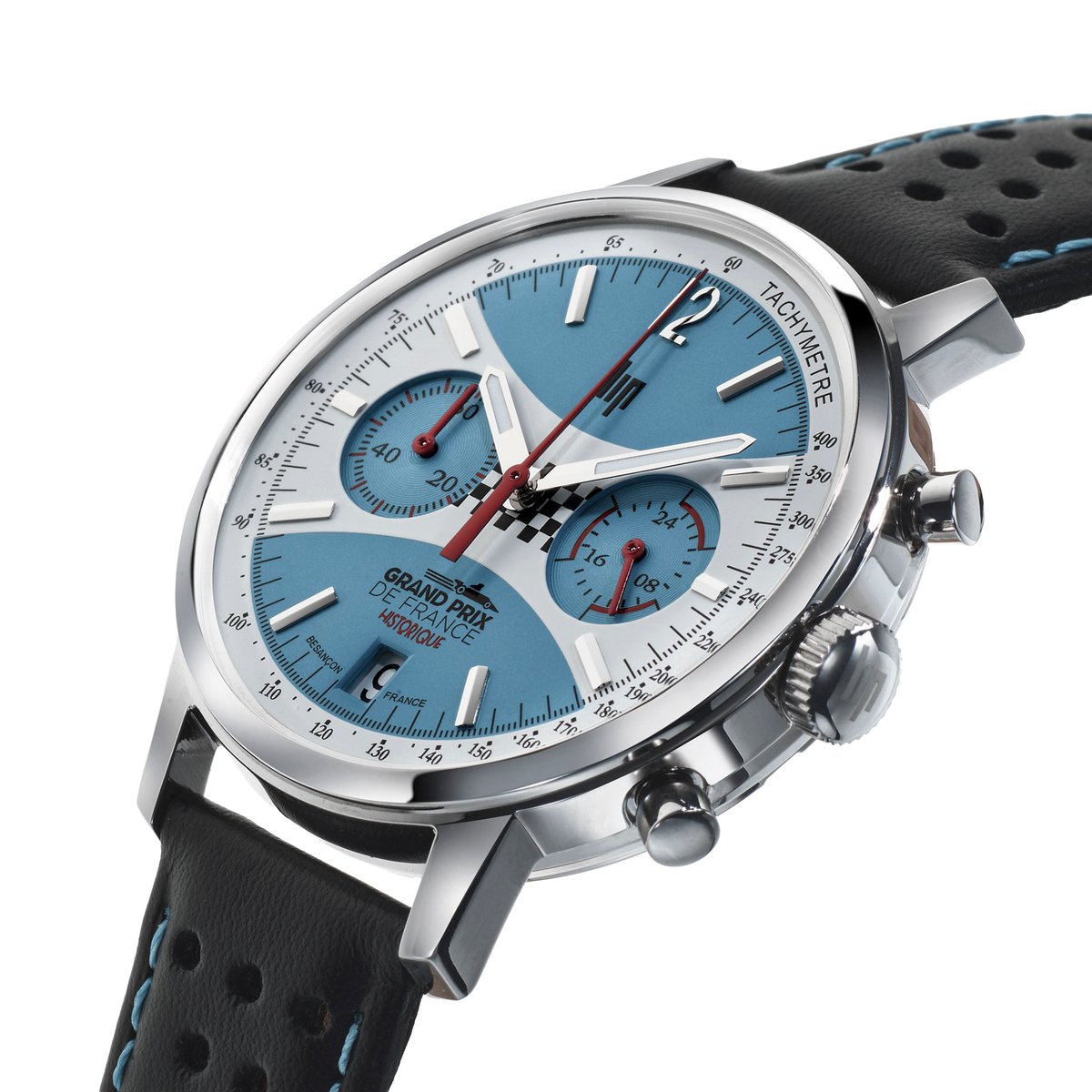 Montre Analogique RALLYE argenté bleu noir, LIP