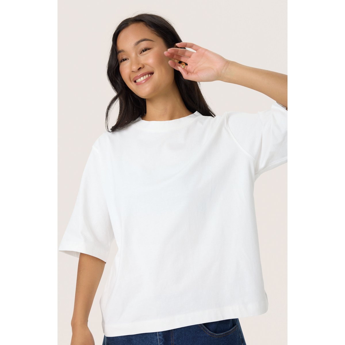 T-shirt blanc broken white, SOAKED IN LUXURY