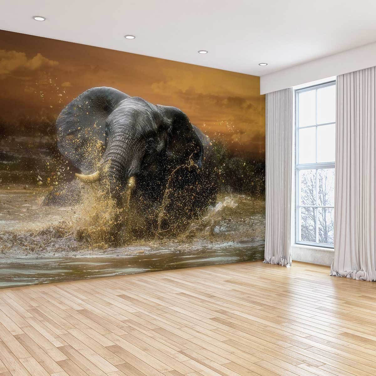 Papier peint bain puissant intissé, HEXOA