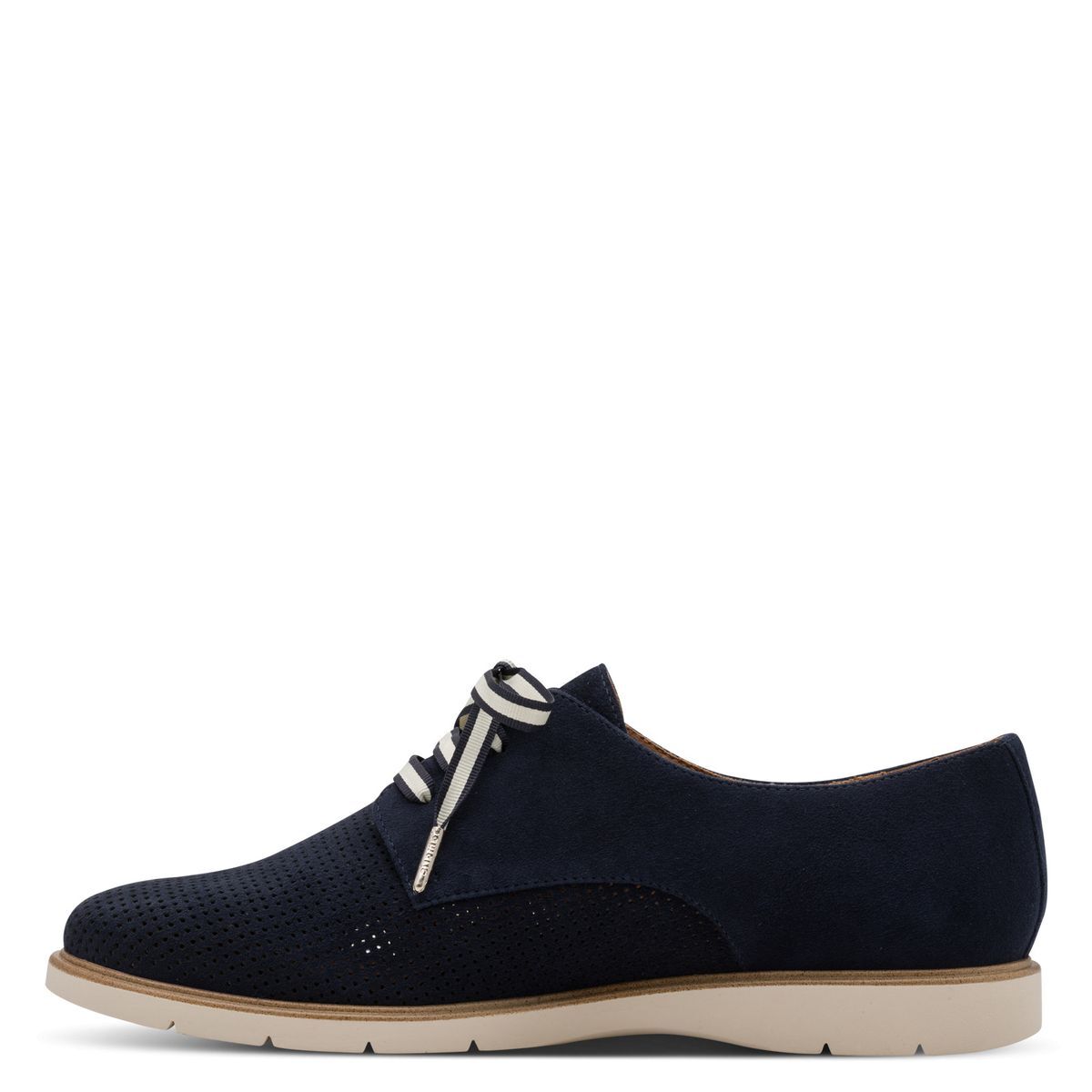 Derbie en cuir bleu marine, TAMARIS