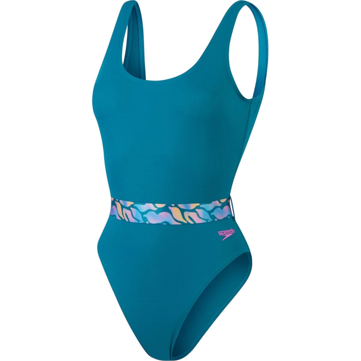 Maillot de bain 1 pièce motif/style ceinturé vert, SPEEDO