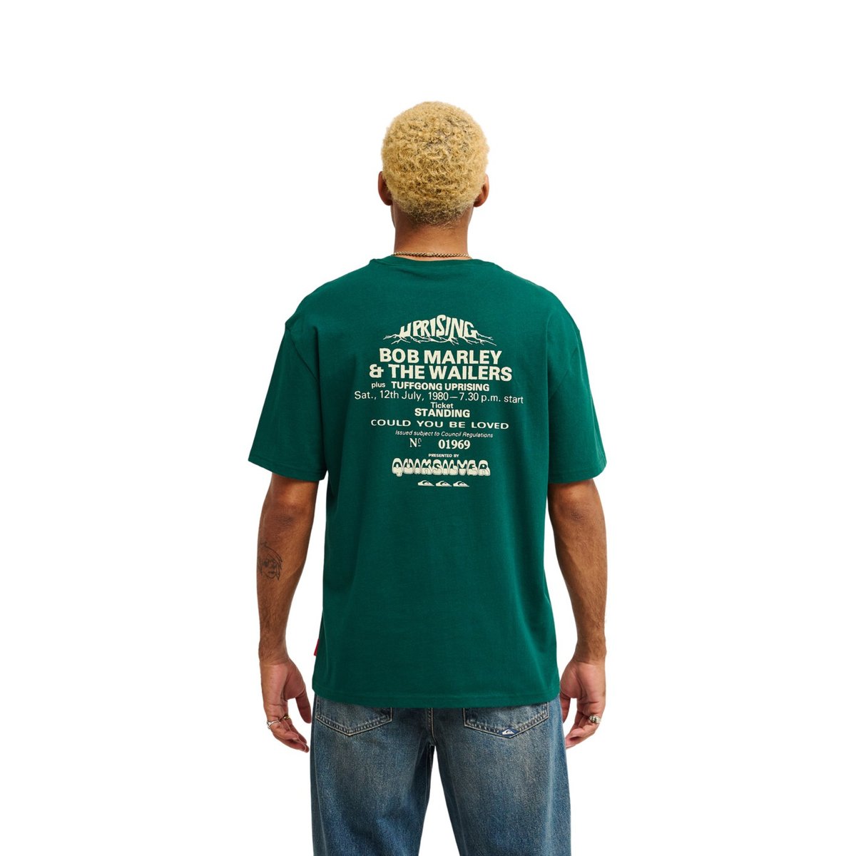 T-Shirt manches courtes BOB MARLEY CONCERT bleu botanical garden, QUIKSILVER