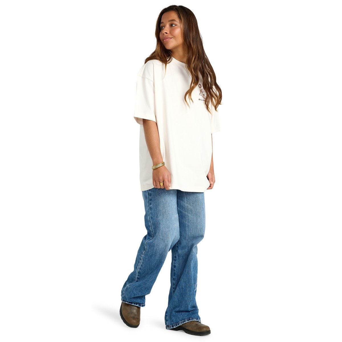 T shirt manches courtes THE GREAT WAVES blanc white, BILLABONG