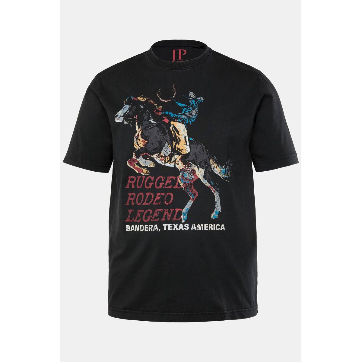 T-shirt, manches courtes, esprit vintage noir, JP1880