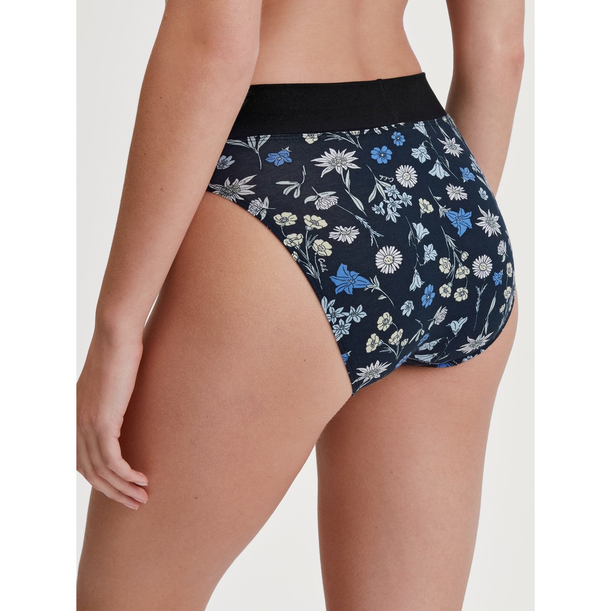 Culotte taille haute Coton EDITION 85 imprimé noir, CALIDA