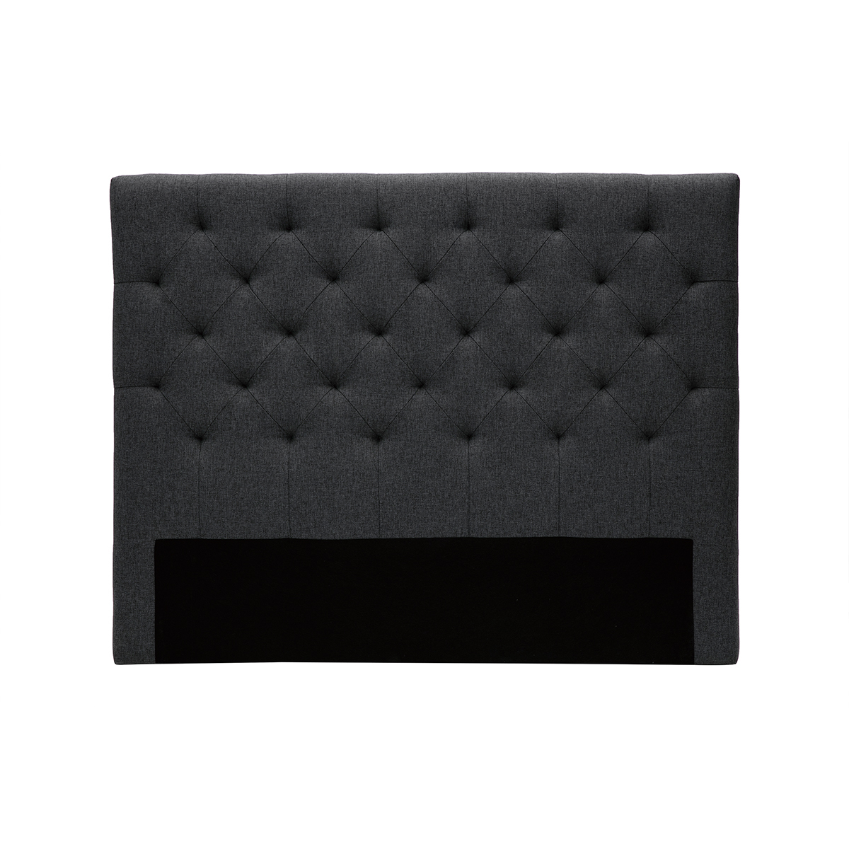 Tête de lit capitonnée en tissu L140 cm ENGUERRAND gris foncé, MILIBOO