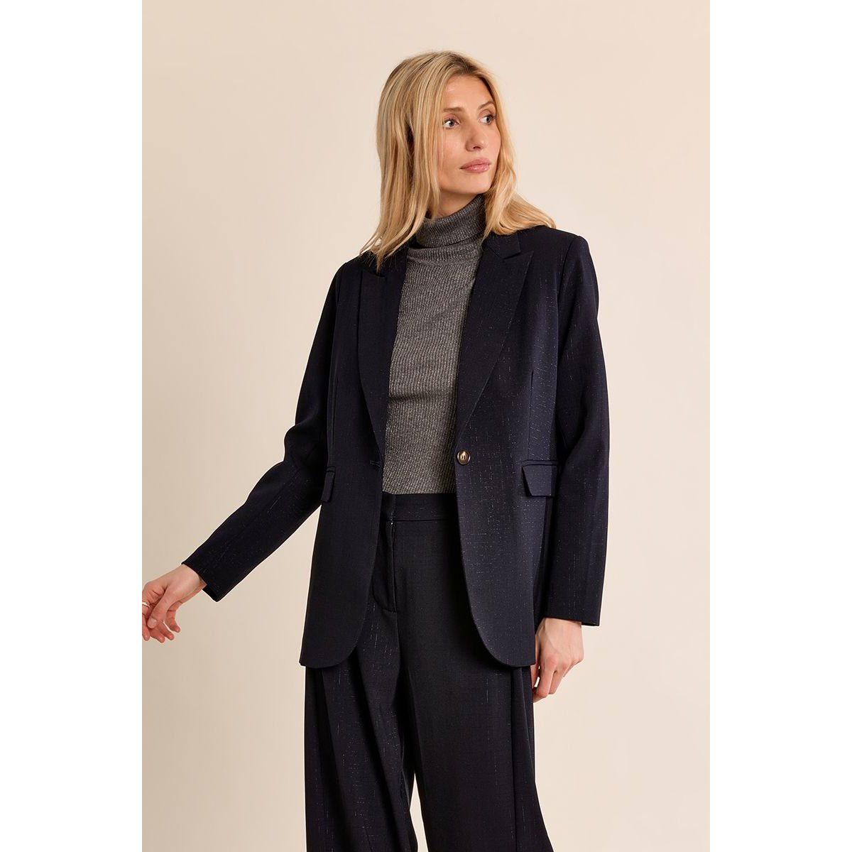 Blazer ajusté navy blue, MOLLY BRACKEN