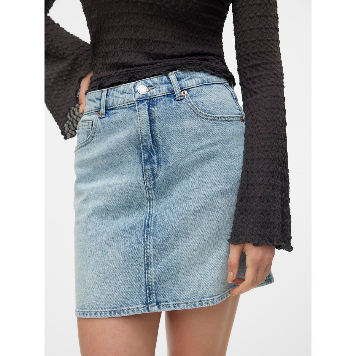 Jupe En Denim light blue denim, VERO MODA