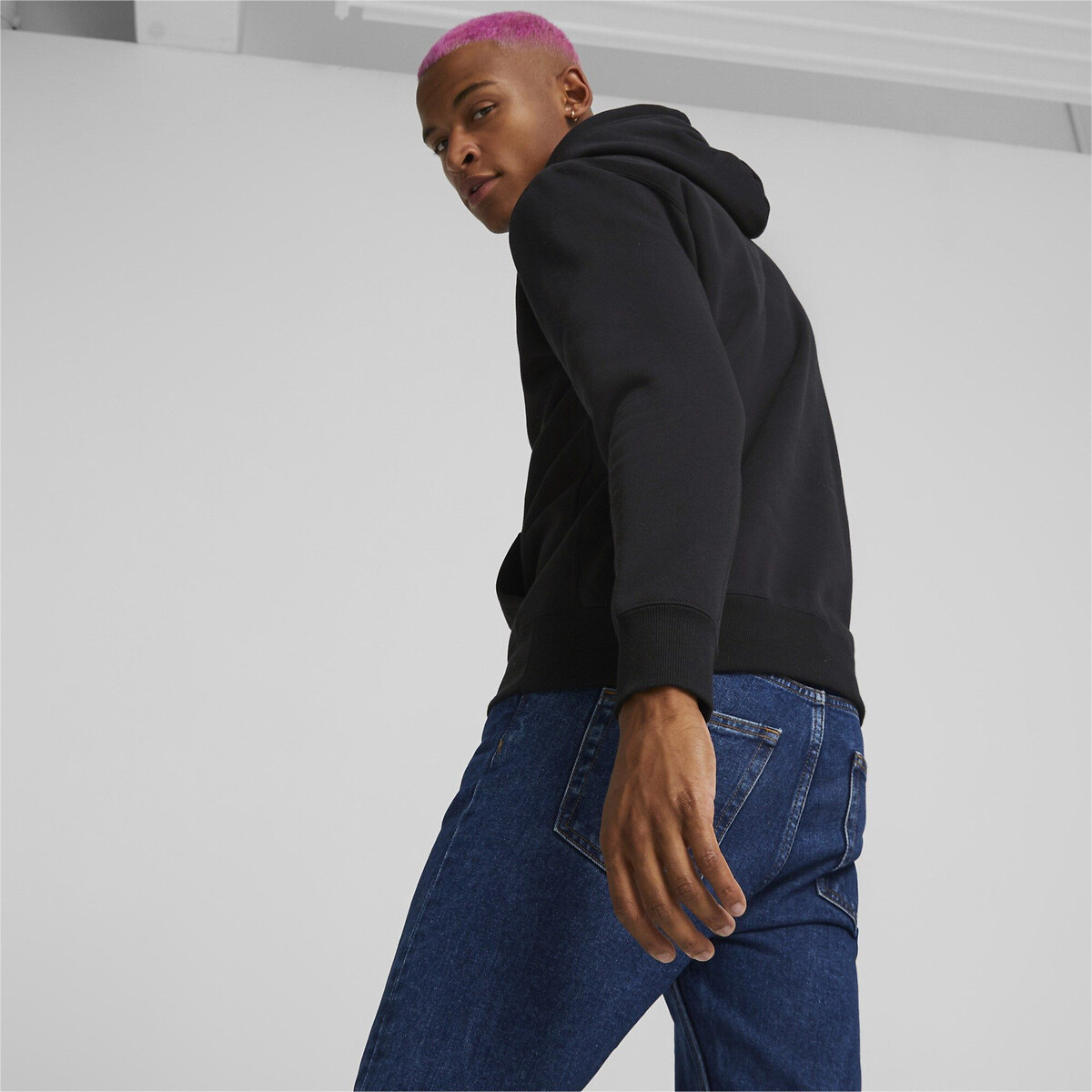 Sweat à capuche petit logo Prime noir, PUMA