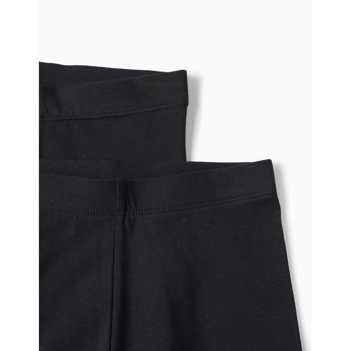 Pack de 2 paires de leggings en coton noir, ZIPPY