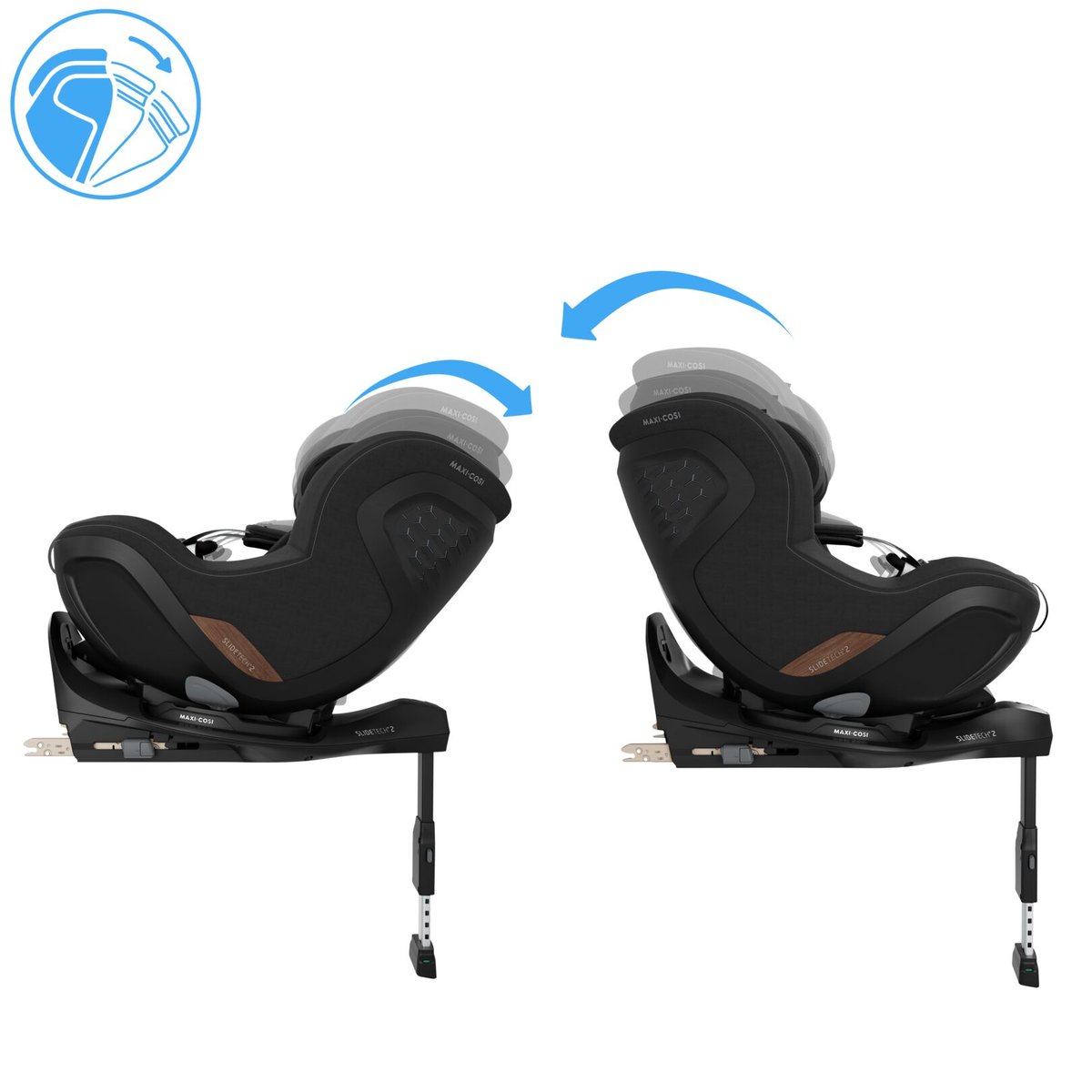 Siège auto Pivotant et Coulissant Mica Slide Pro authentic black, MAXI COSI
