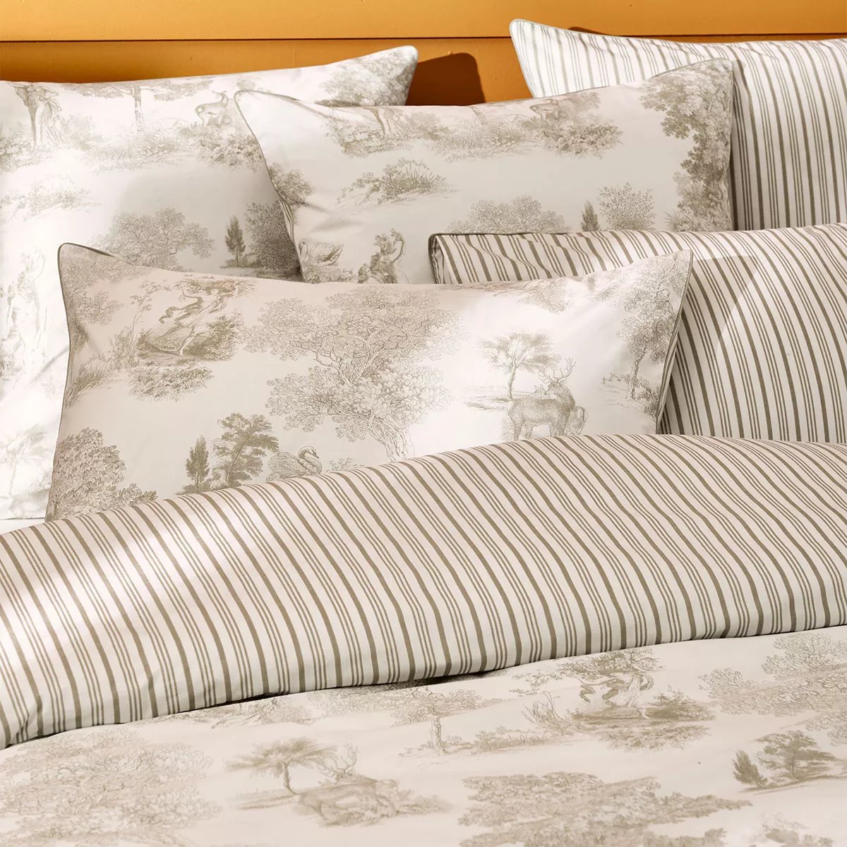 Housse de couette percale de coton POESIE naturel, GARNIER THIEBAUT