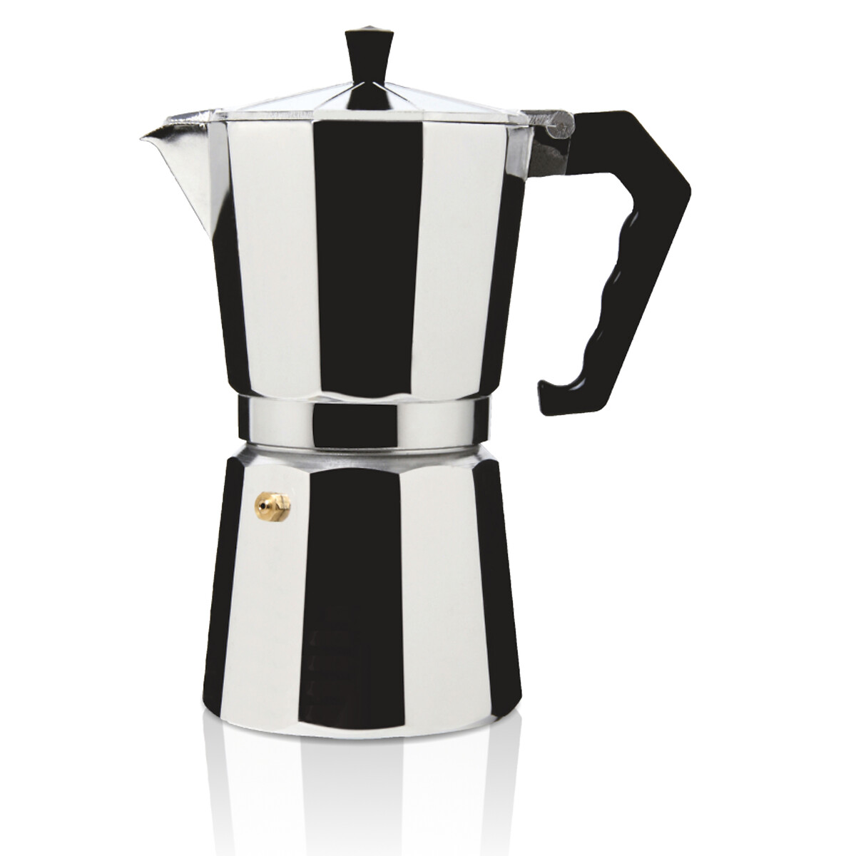 Cafeteira Moka Pot 9, HAEGER cinza-metal, HAEGER