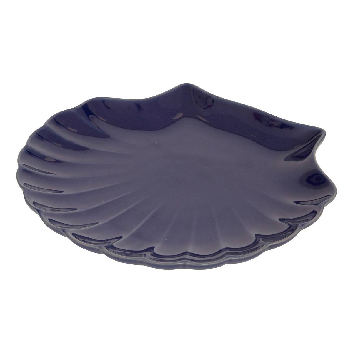 Plat coquillage en céramique OCEANIA blanc, ATMOSPHERA