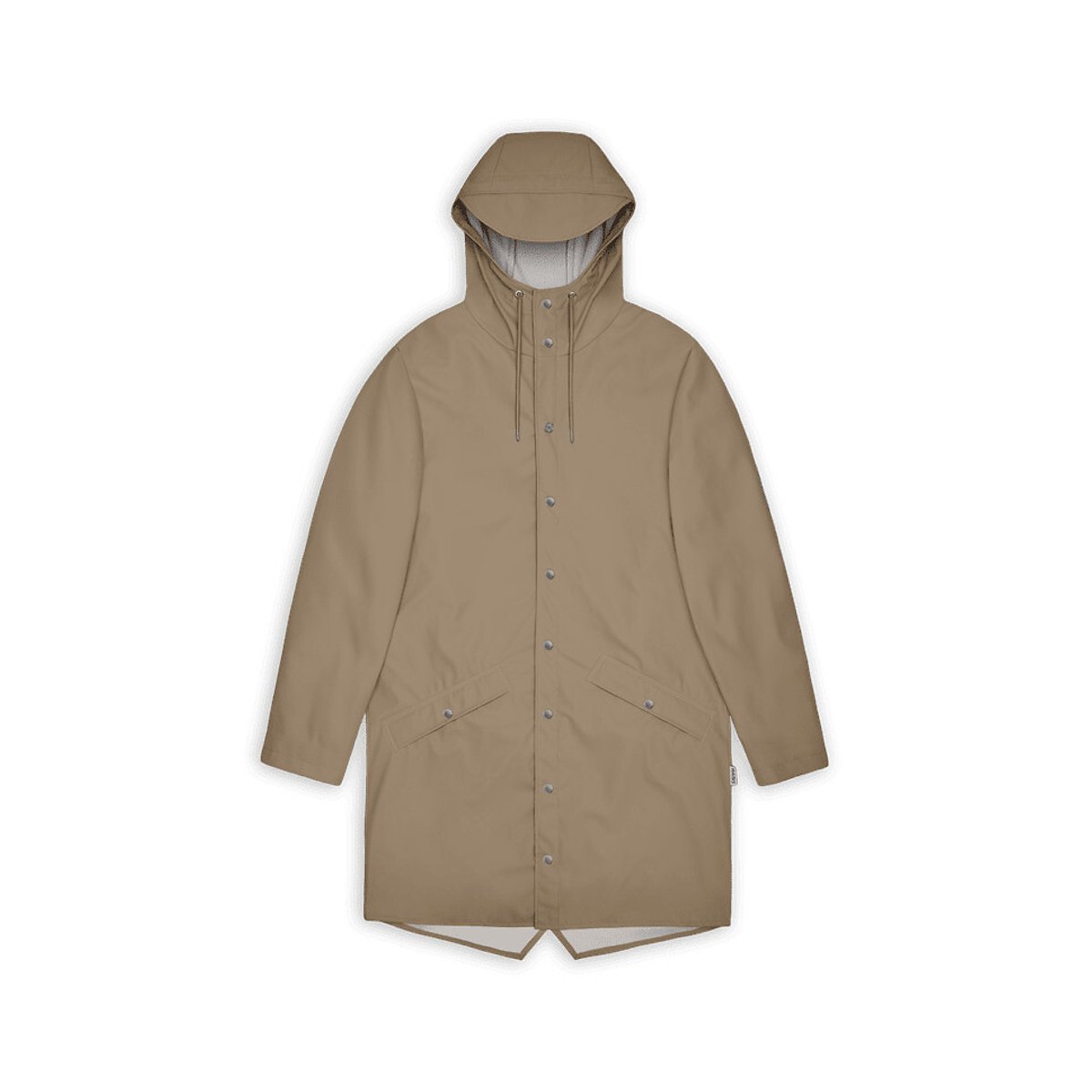 Veste imperméable à capuche unisexe MI-LONG JACKET beige, RAINS