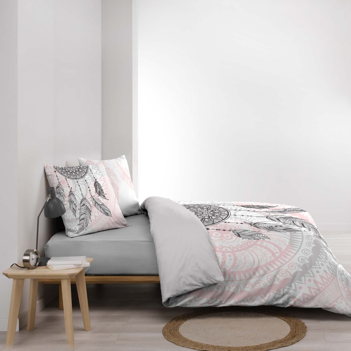 Parure de lit NAMASTE blanc, DOUCEUR D'INTÉRIEUR