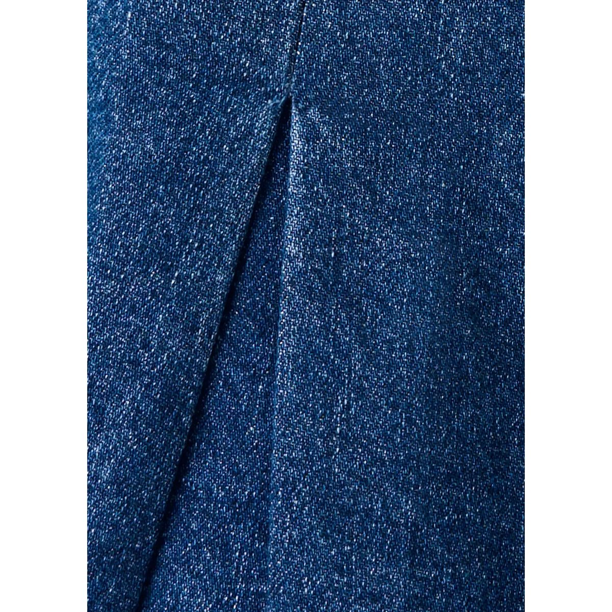 Jupe en jean plissée bleu moyen, MANGO KIDS