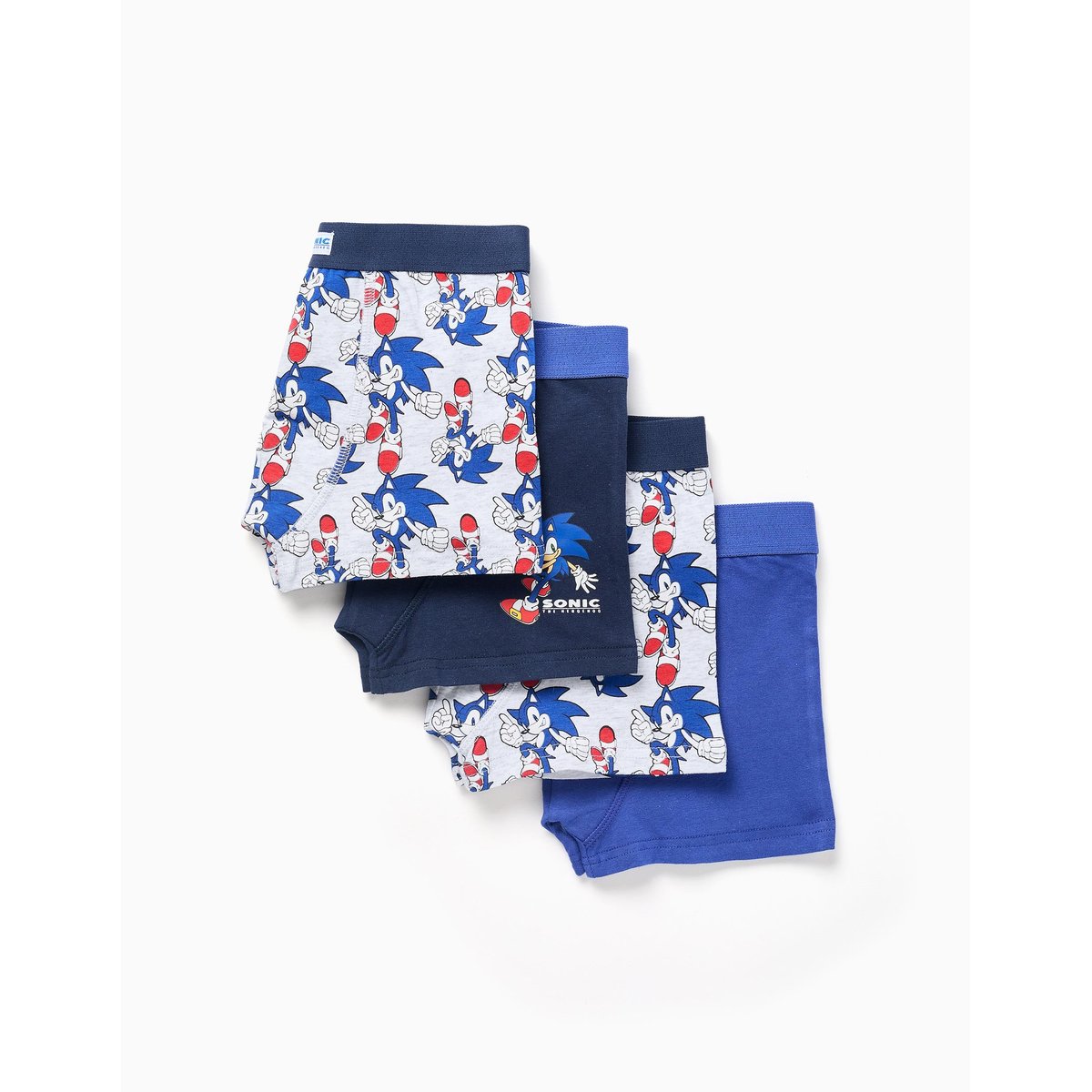 Lot de 4 boxers à imprimés Sonic multicolore, ZIPPY