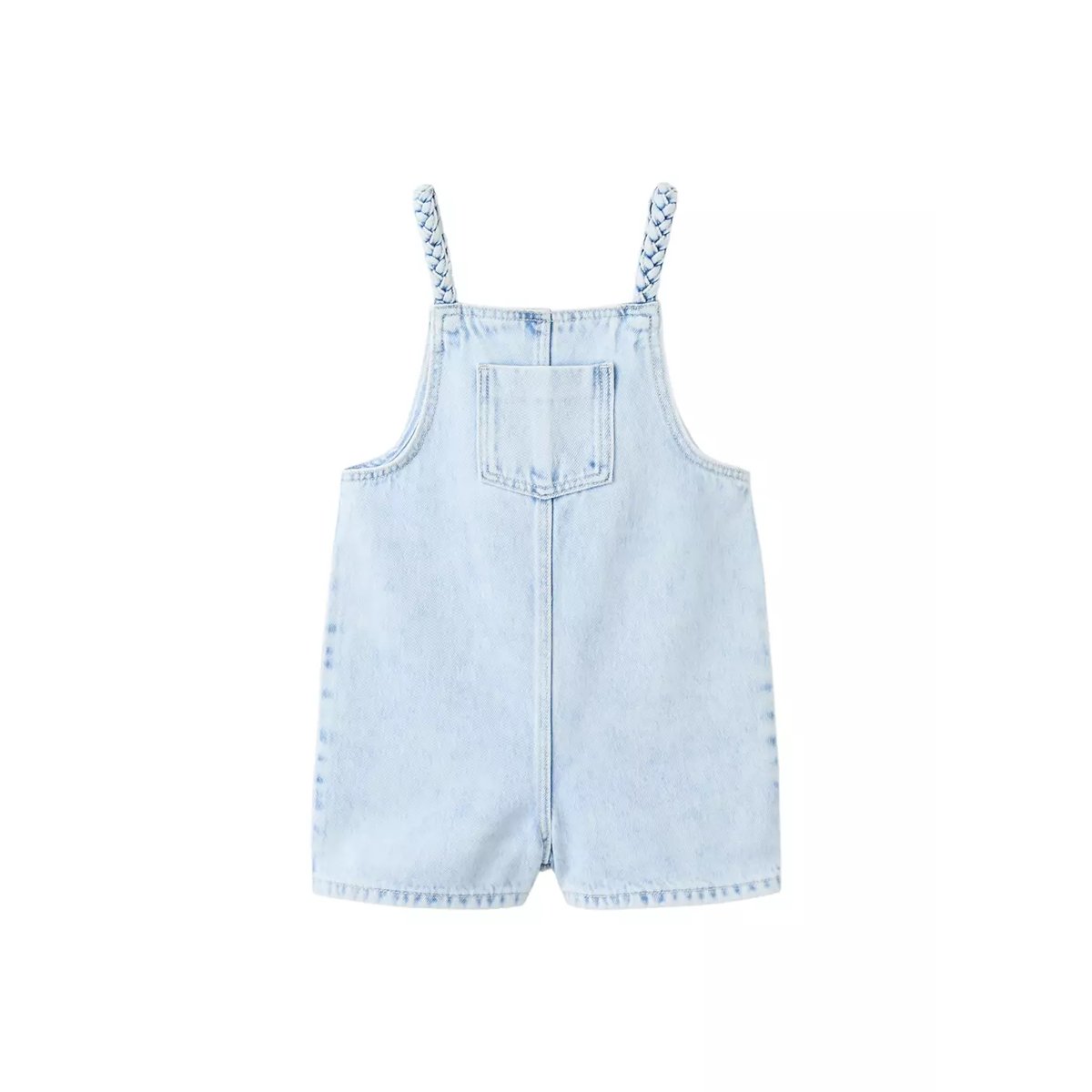 Combinaison en lyocell à détails découpes bleu moyen, MANGO KIDS