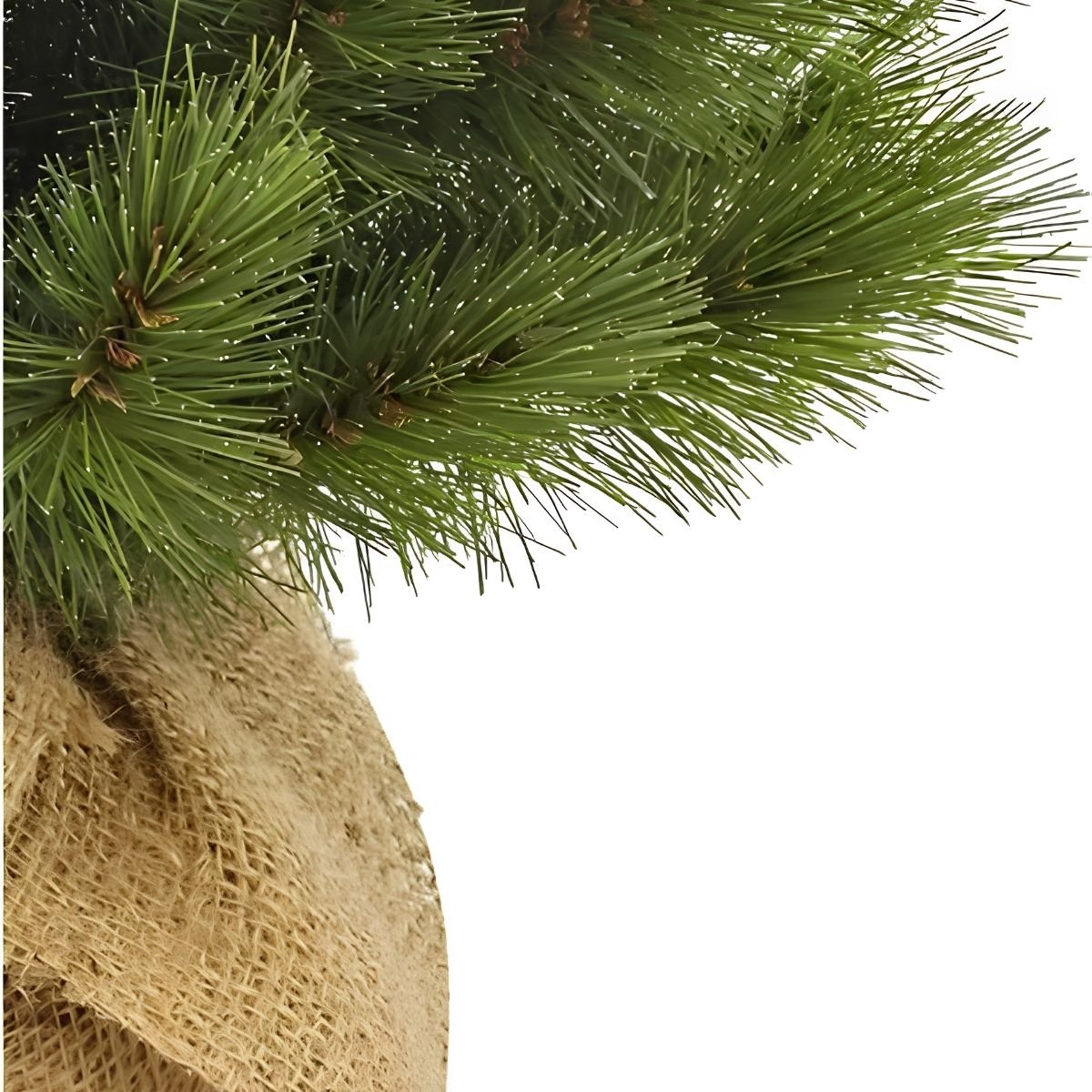 Sapin de Noël artificiel dans un sac en jute H90 cm FOREST FROSTED vert, TRIUMPH TREE