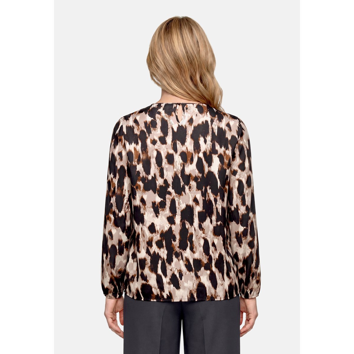 Tunique à manches longues beige/noir, BETTY BARCLAY