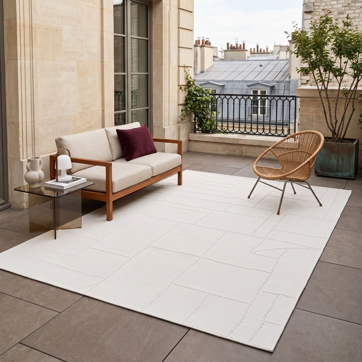 Tapis aspect jute ivoire JUTA ASPECT ARIANE ivoire, ariane, THE DECO FACTORY