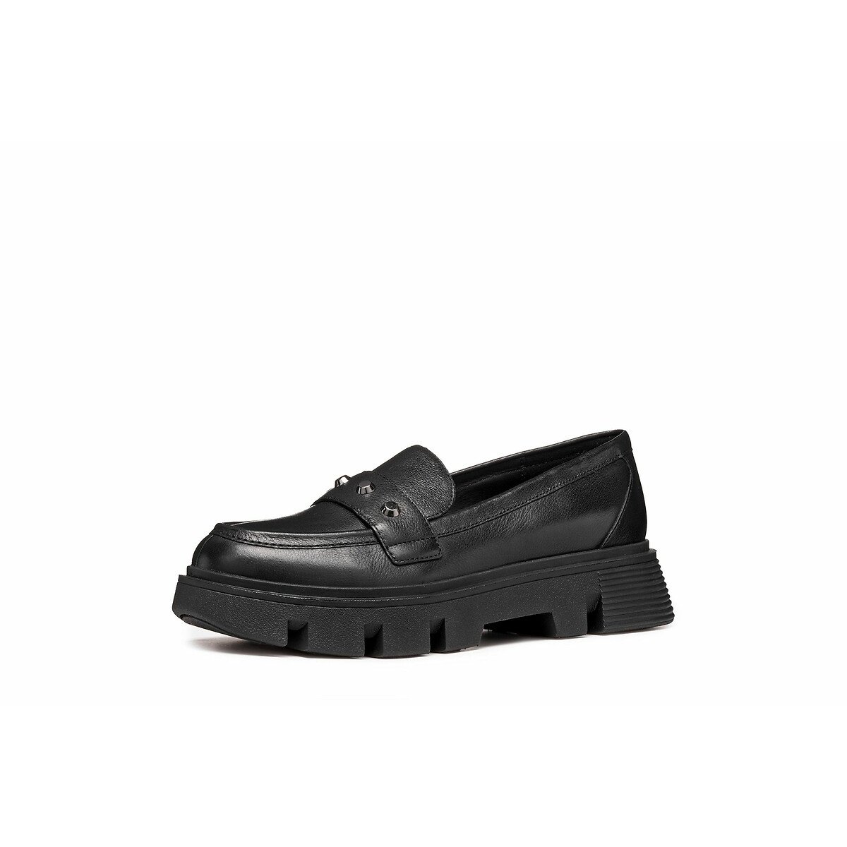 Vilde Breathable Leather Loafers black, GEOX