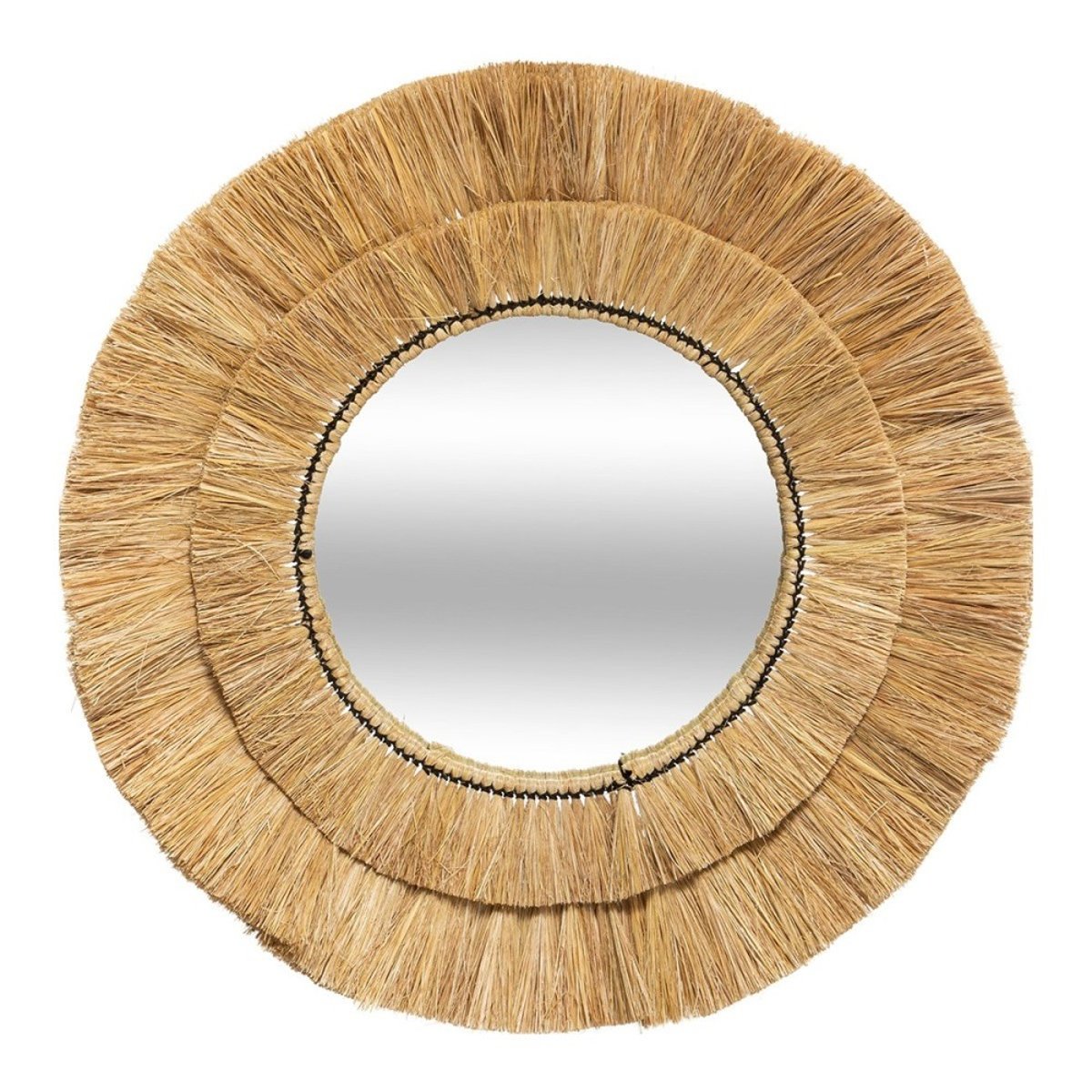 Miroir raphia Safari D57 beige, ATMOSPHERA