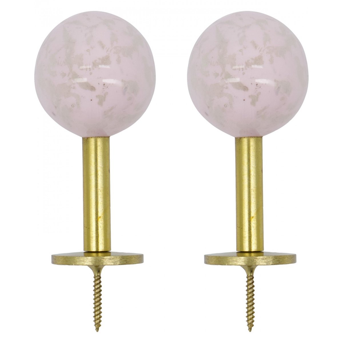 Lot de 2 patères Ball dia 4 cm rose, HOUSE DOCTOR