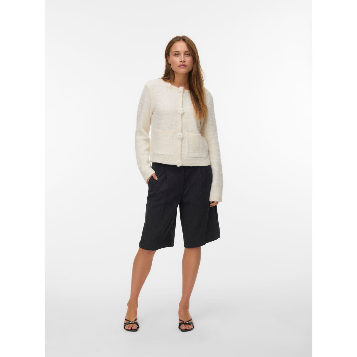 Bermuda dark grey melange, VERO MODA
