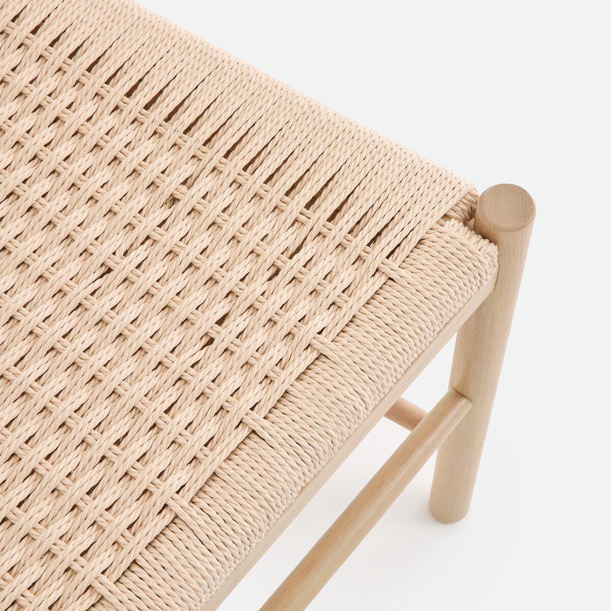 Chaise en chêne massif effet bois blanchi, assise en corde, TAGA naturel, LA REDOUTE INTERIEURS