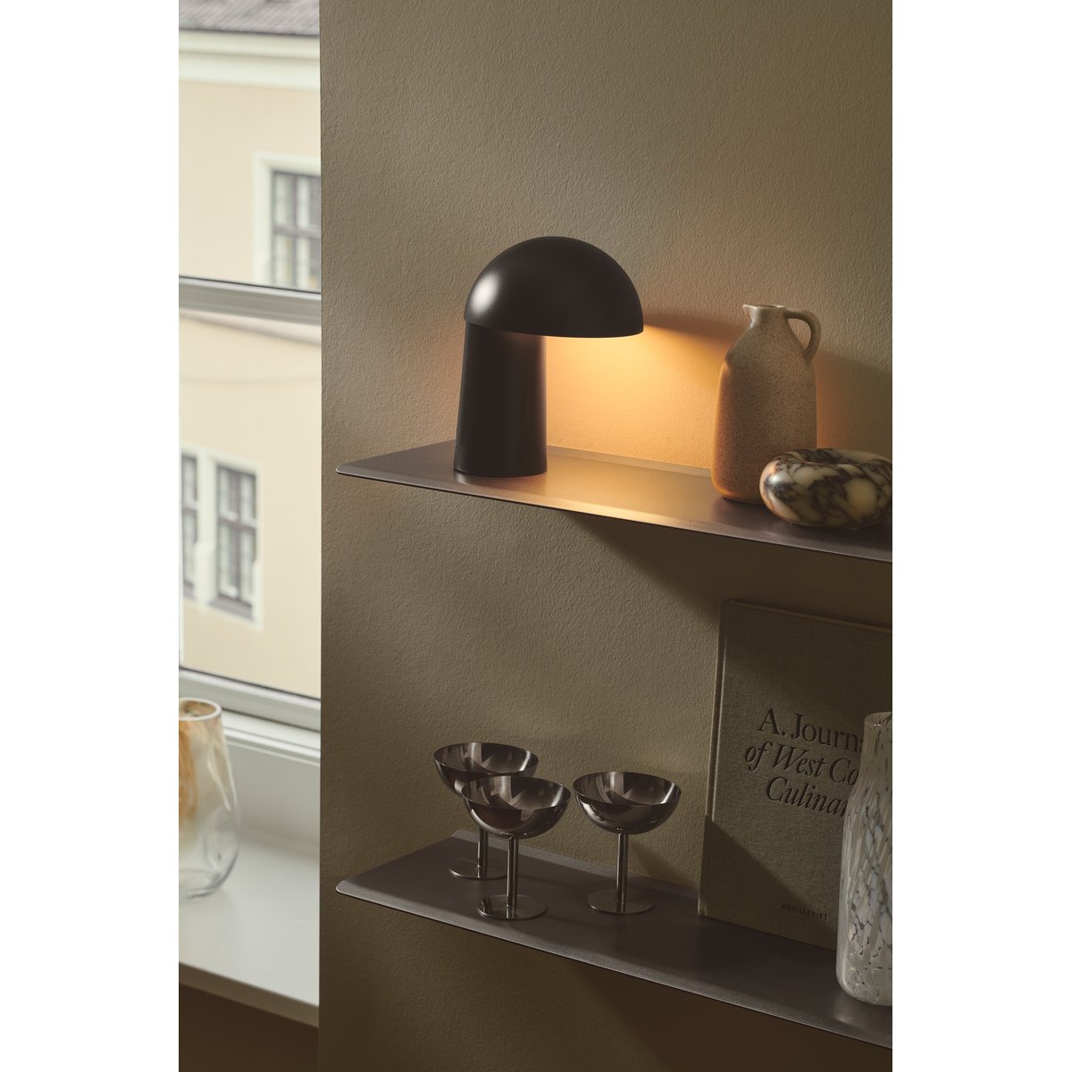 Baladeuse lampe sans fil - rechargeable en métal, FAYE noir, DESIGN FOR THE PEOPLE