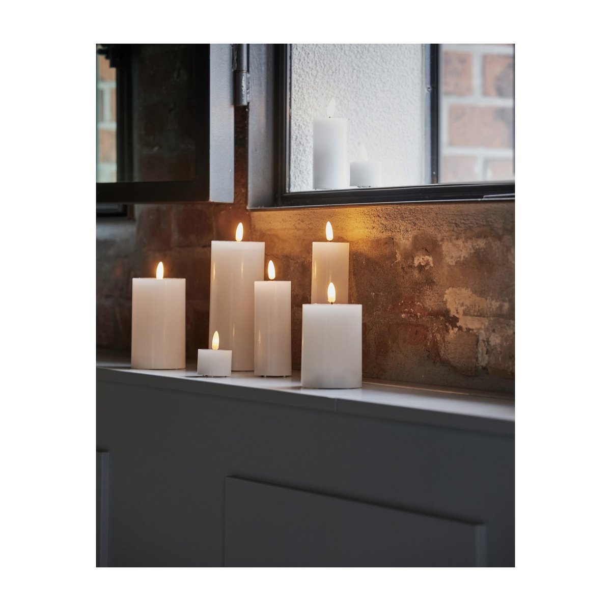 Bougie LED dia 8 cm blanc, HOUSE DOCTOR