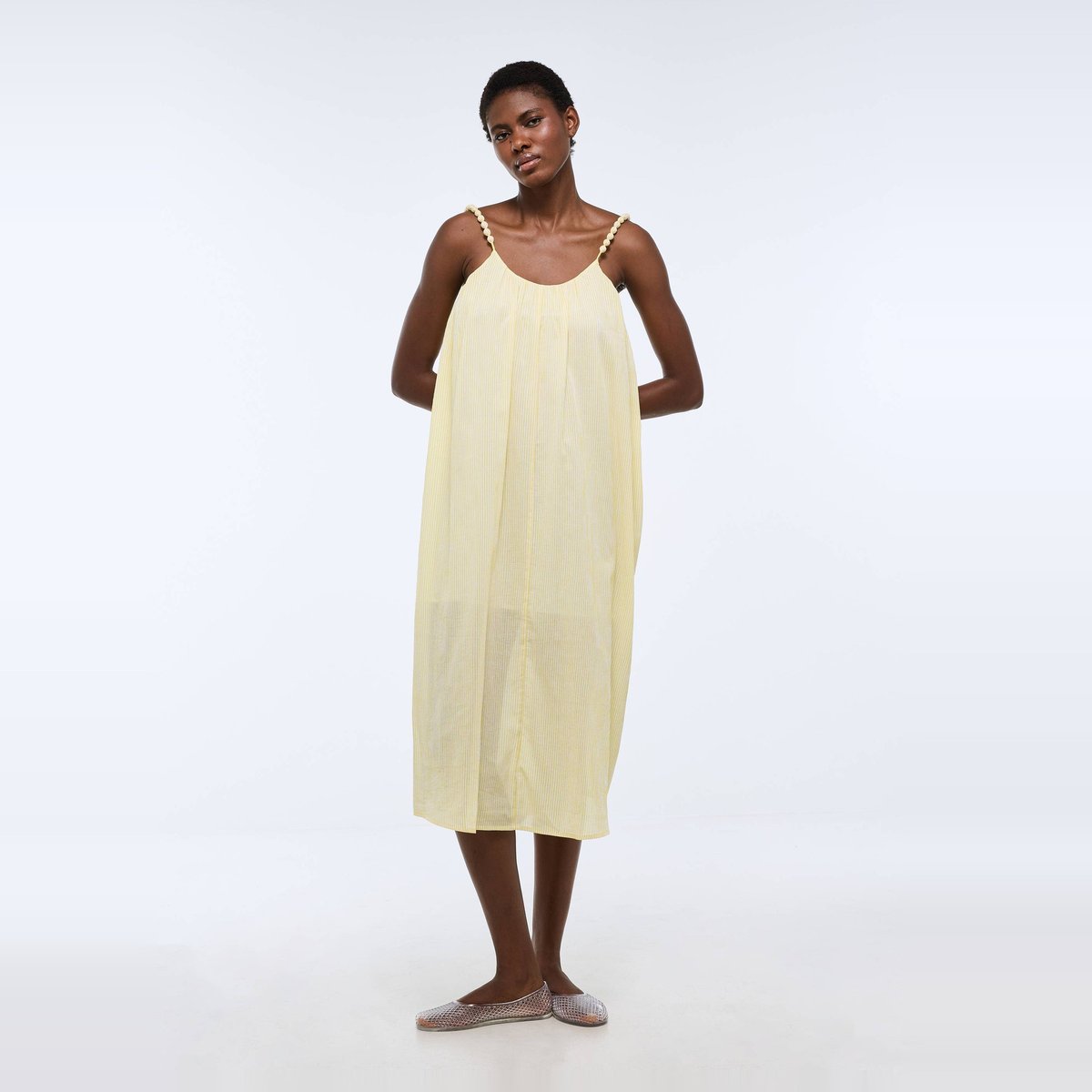 Robe de plage en coton BIO GOTS renoncule, MONOPRIX