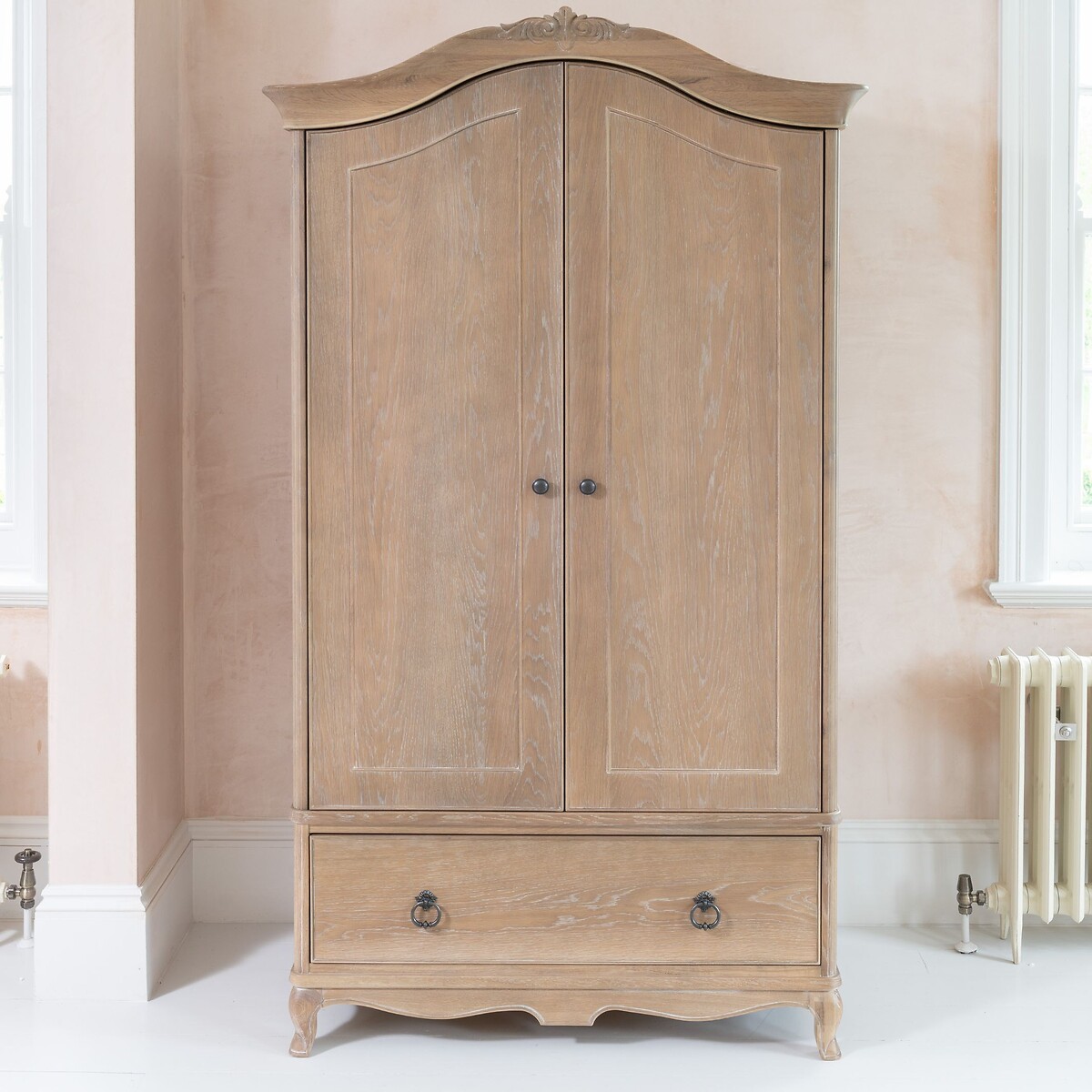 Camille Limed Oak Double Wardrobe light oak wood, WILLIS & GAMBIER